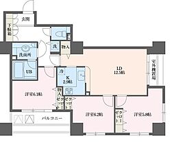 ドゥーエ横浜駅前 3LDKの間取図画像