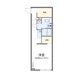 アルクLA TIERRA ワンルームの間取図画像