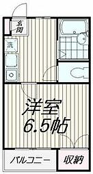 メゾン桐原 1Kの間取図画像