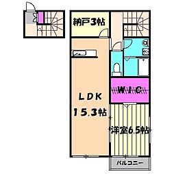 ＳＤコート 2階1SLDKの間取り