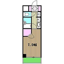 ビイルーム吉祥寺 6階1Kの間取り