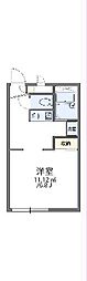 レオパレス武蔵野 1Kの間取図画像