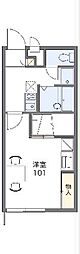 レオパレスドリーム1 1Kの間取図画像