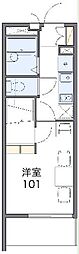 レオパレスコスモ川合 1Kの間取図画像