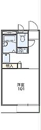 レオパレスセジュール 1Kの間取図画像