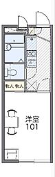 レオパレスカメリア 1Kの間取図画像