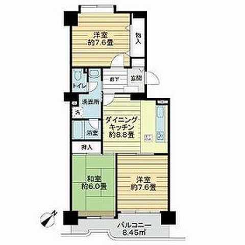 ホームズ 都営新宿線 東大島駅 徒歩9分 3dk 賃料13 8万円 1階 68 91 賃貸マンション住宅情報