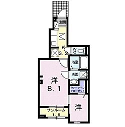 JR東海道本線 東刈谷駅 徒歩20分の賃貸アパート 1階2Kの間取り