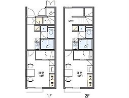 レオパレスディヤハイム萩 1Kの間取図画像