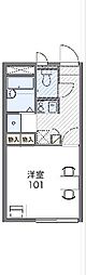 レオパレスわかくさ 1Kの間取図画像