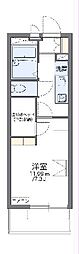 レオパレスルレーブ 1Kの間取図画像