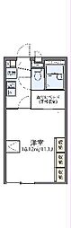 レオパレスエスポワール 1Kの間取図画像