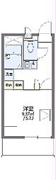 レオパレスルーメン 1Kの間取図画像