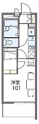 レオパレスイエルバ 1Kの間取図画像
