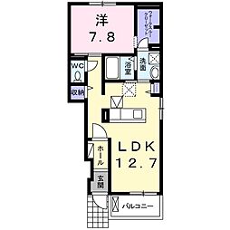 ボヌール・L 1LDKの間取図画像