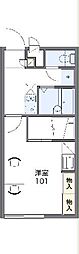 レオパレスフロンティア 1Kの間取図画像