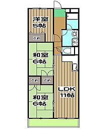 ナチュールキチ 1階3LDKの間取り