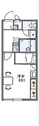 レオパレスリベルター 1Kの間取図画像