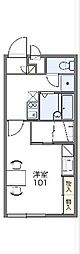 レオパレスTコート 1Kの間取図画像