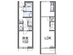 レオネクストアマービレ 1階1LDKの間取り