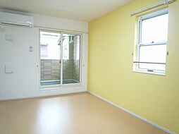 ウェルデンス友部　I 2階1LDKのリビング/ダイニング