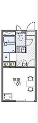 レオパレスロベリア 1Kの間取図画像