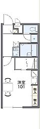 レオパレスグリーンハイツ4号館 1Kの間取図画像
