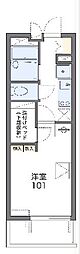 レオパレスKウッズ2 1Kの間取図画像