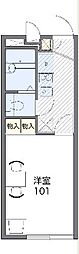レオパレスキンモクセイ 1Kの間取図画像