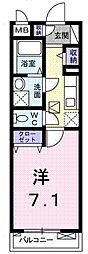 フレージュ山光 1Kの間取図画像
