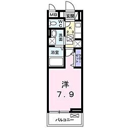 スタープロムナード 1Kの間取図画像
