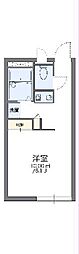 レオパレス彩2 1Kの間取図画像