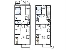レオパレスアドバンス　シティ 1階1Kの間取り