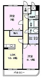 ベル・アンジュ 2LDKの間取図画像