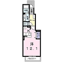 カレントC ワンルームの間取図画像
