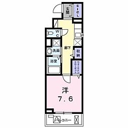 ロックアップ 1Kの間取図画像