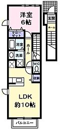ヴィアラ 1LDKの間取図画像