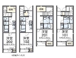 JR中央線 西八王子駅 徒歩12分の賃貸アパート 1階1Kの間取り