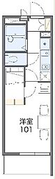 レオパレス大内 1Kの間取図画像