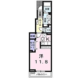 オリーブ巴町 ワンルームの間取図画像