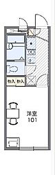 レオパレス安東 1Kの間取図画像