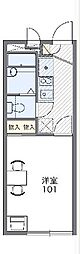 レオパレスパートナー 1Kの間取図画像