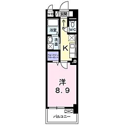 RoyalOiwa 1Kの間取図画像