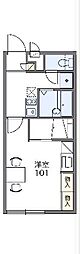 レオパレスエスターテ 1Kの間取図画像
