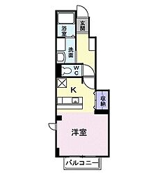 シンシア壱番館 ワンルームの間取図画像