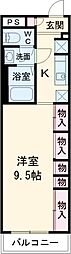 JR京浜東北・根岸線 川口駅 徒歩11分の賃貸マンション 3階1Kの間取り