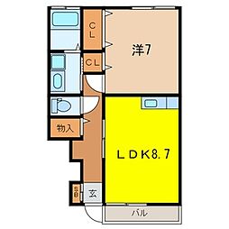 JR京浜東北・根岸線 西川口駅 徒歩32分の賃貸アパート 1階1LDKの間取り