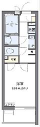 クレイノLibertyResidence 1Kの間取図画像