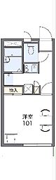レオパレスセ・ラヴィ 1Kの間取図画像