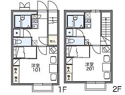 レオパレスメルベーユ 1Kの間取図画像